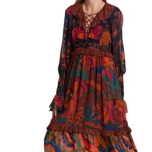 FARM Rio Multicolor Bohemian Maxi Dress